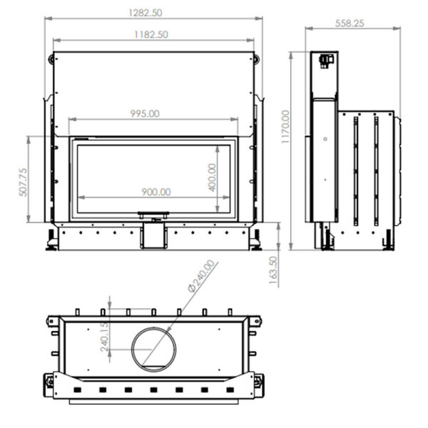 A-CAMINETTI - FLAT 90X50 ECO - Focar șemineu - imagine 3